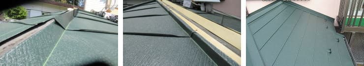 ガルバリウム鋼板屋根、横浜市の棟部工事方法